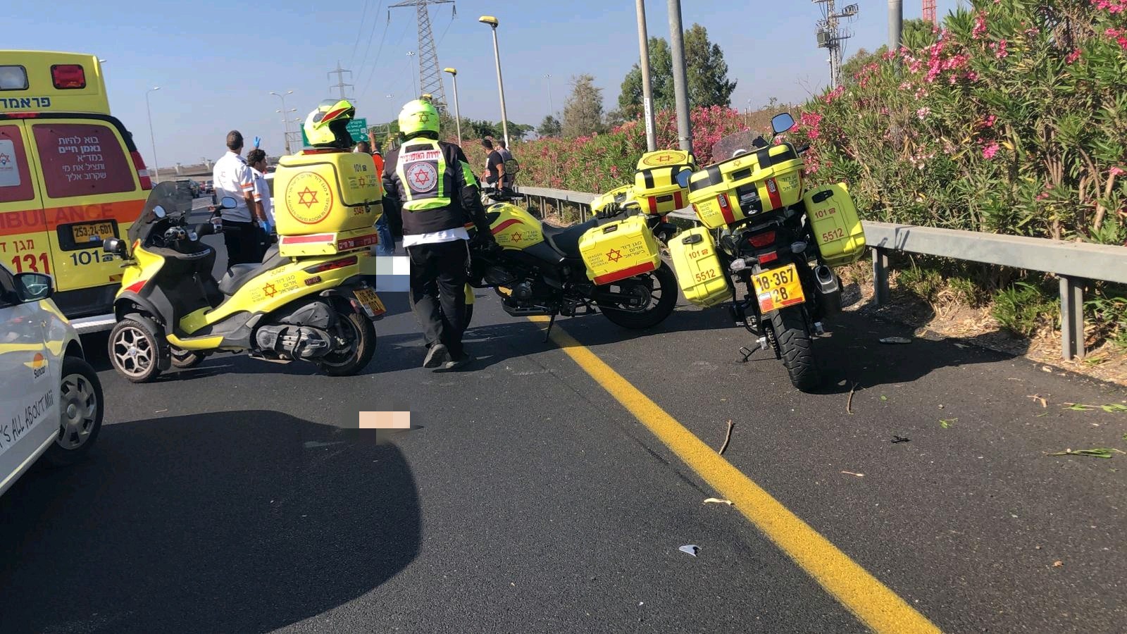 נקבע מותו של רוכב אופנוע שנפגע מרכב בכביש 20