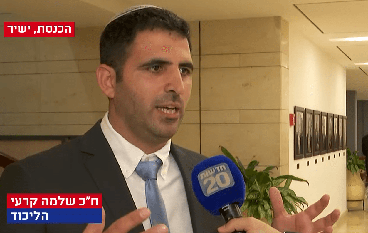 ח"כ שלמה קרעי: "מעריך שתהיה ריבונות מלאה, זה הכיוון של ראש הממשלה"