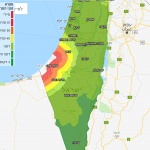 כלל התרעות צבע אדום שהופעלו ברחבי הארץ