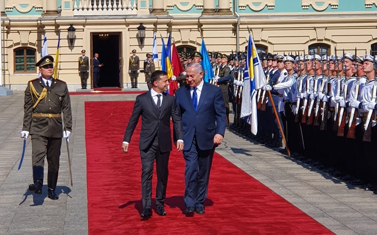 רה"מ נתניהו ונשיא אוקראינה זלנסקי. צילום: אלירן טל
