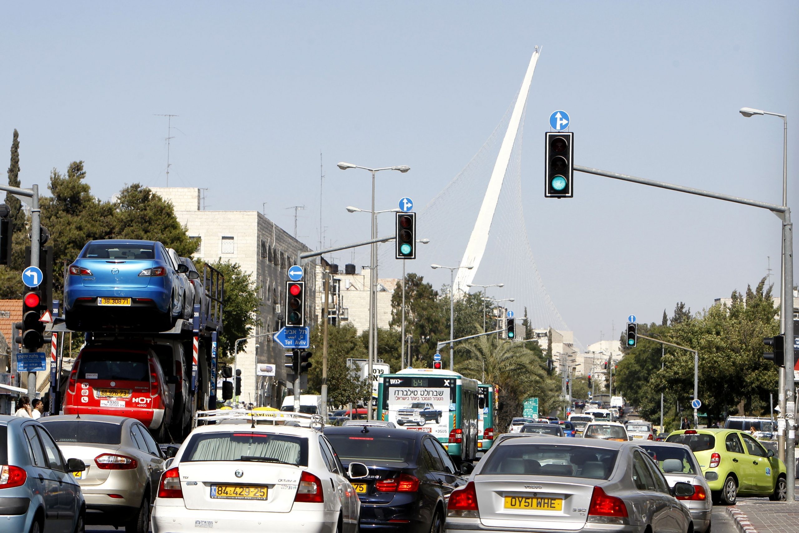 החל מראשון: פקקים בירושלים