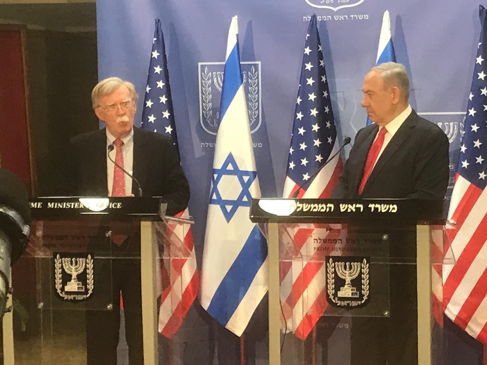 נתניהו ובולטון נועדו: "לאיראן לא יהיה נשק גרעיני"