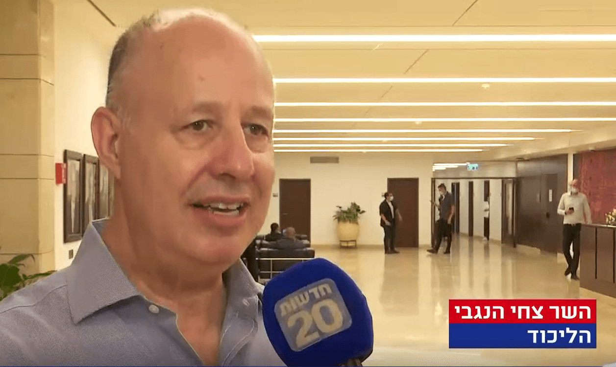 ח"כ צחי הנגבי: "לא רואה הסכמה של רוה"מ למדינה פלסטינית"