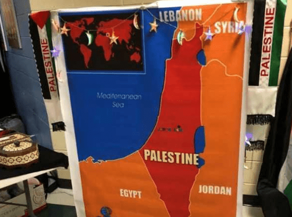 אטלנטה: "פלסטין" במקום ישראל על המפה