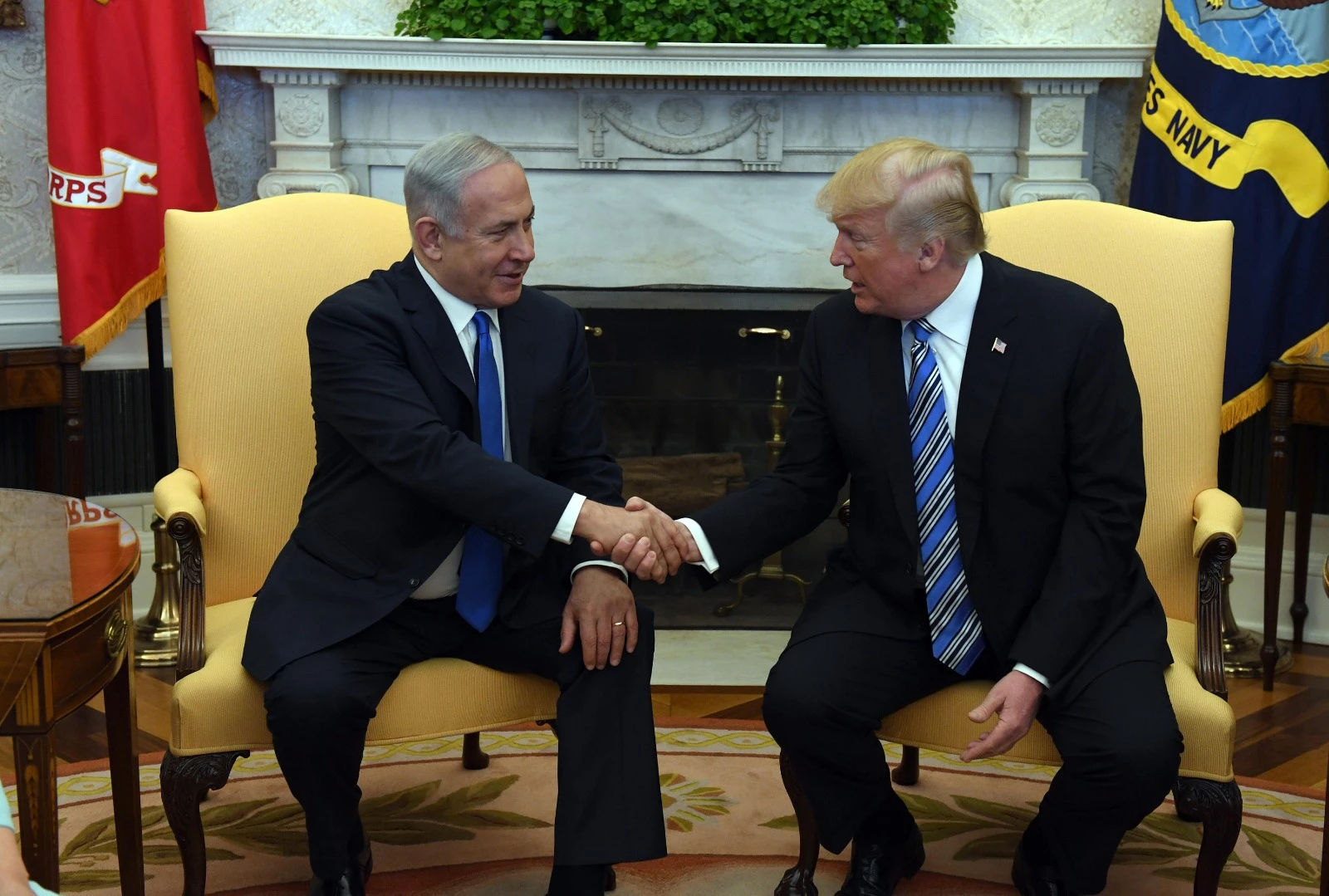 נתניהו עם טראמפ בבית הלבן. צילום: לע"מ