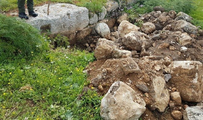 הנזק שנגרם. צילום: היחידה למניעת שוד ברשות העתיקות