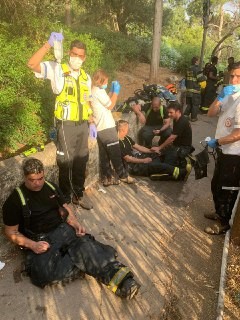 חמישה נפגעים קל עד בינוני כתוצאה משריפת בניין מגורים בחיפה