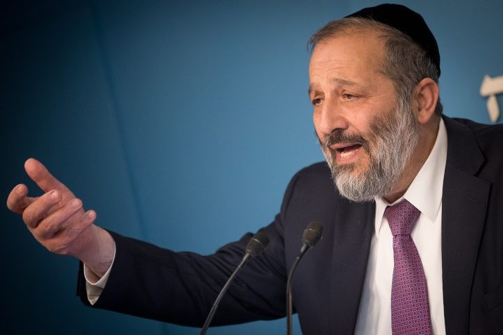השר אריה דרעי. צילום: יונתן זינדל, פלאש 90