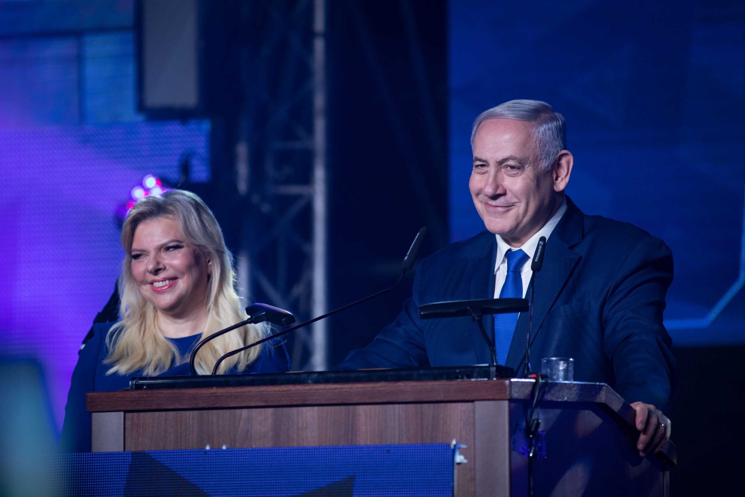 ראש הממשלה בנימין נתניהו בנאום ניצחון בשידור חי