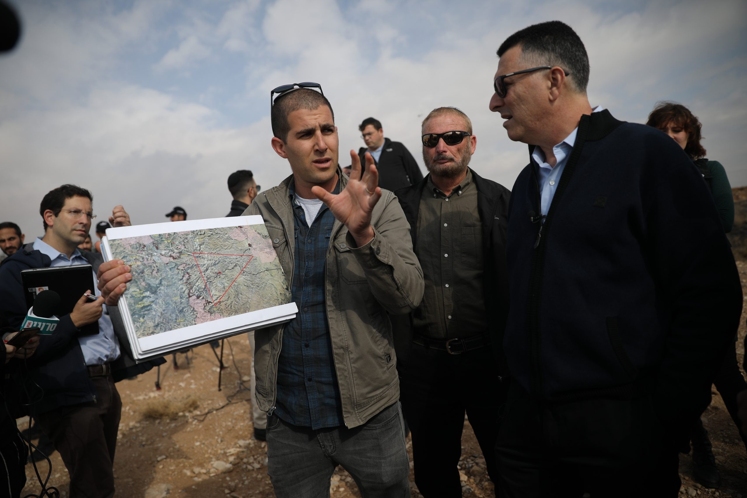 סער בסיור בחאן אל אחמר. צילום: הדס פרוש, פלאש 90