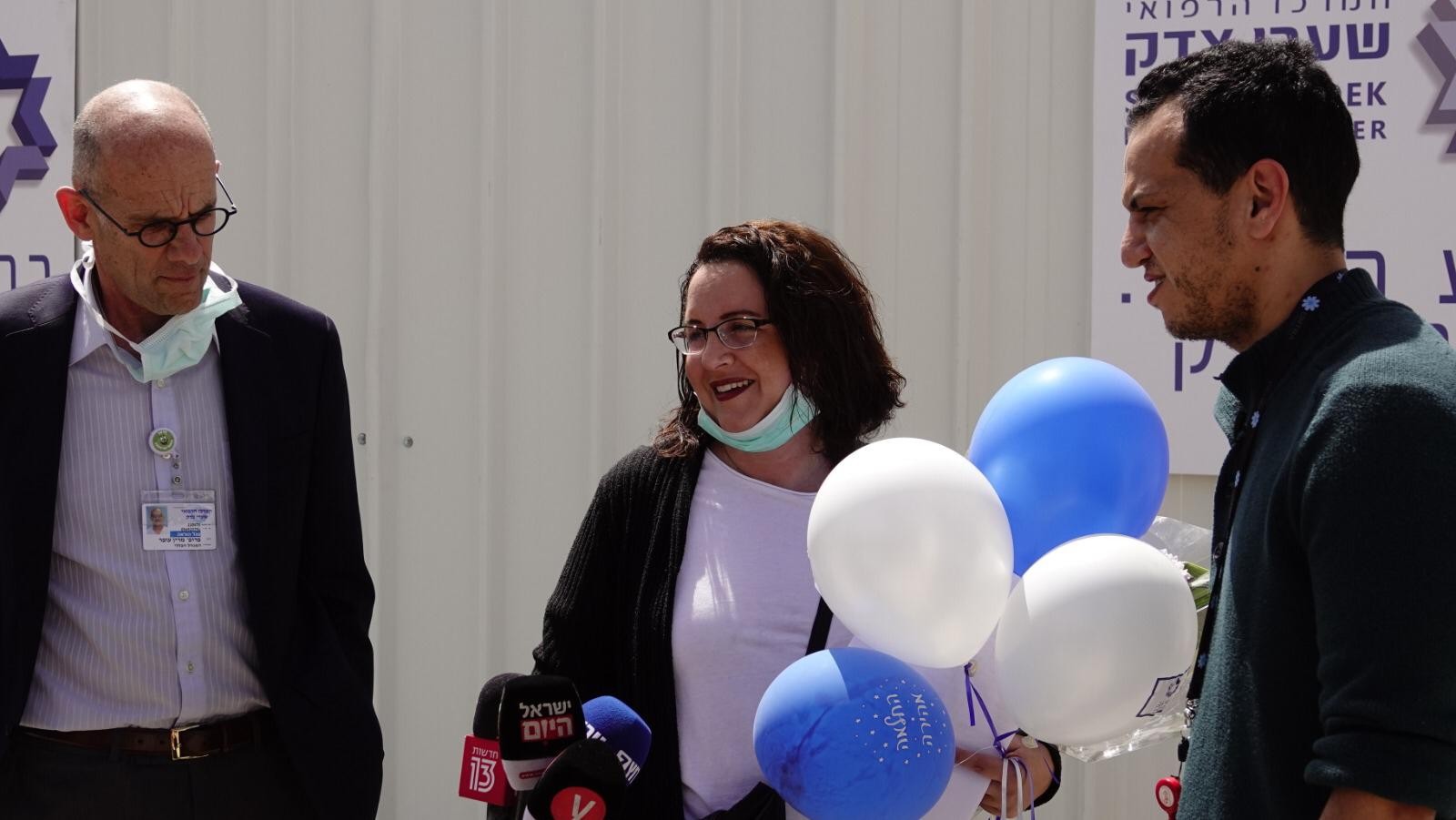 לאחר 13 ימי אשפוז, המחלימה הראשונה משערי צדק שוחררה לביתה
