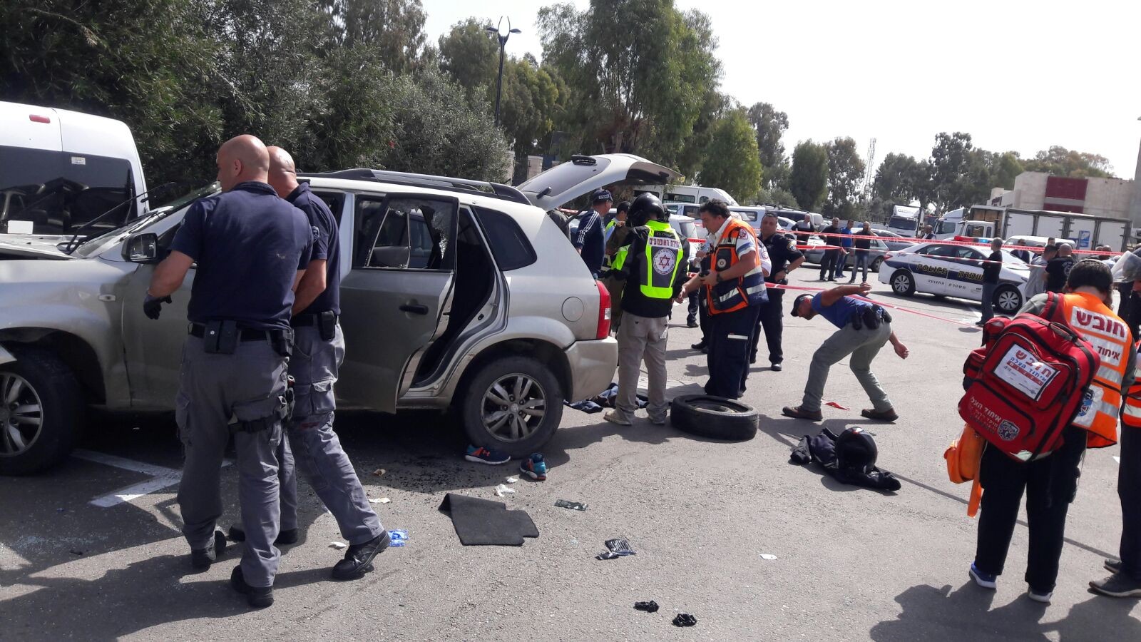 זירת הפיגוע. צילום: דוברות הצלה