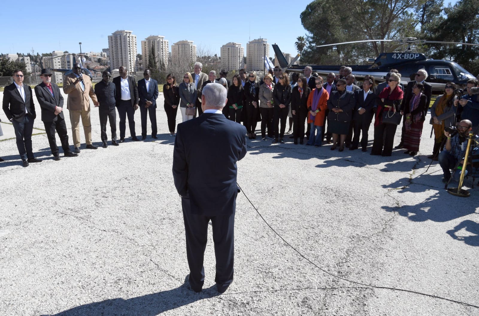 רה"מ ושר הביטחון נתניהו מסר תדרוך למשלחת שגרירי האו"ם שהגיעו לביקור בישראל