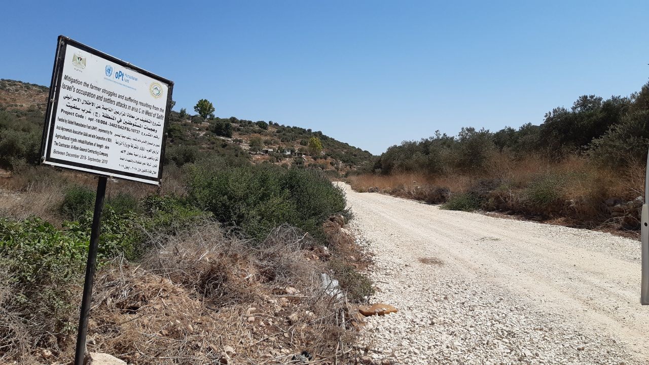שלט חסות של האו"ם: "להפחתת סבל הכיבוש והתקפות המתנחלים"