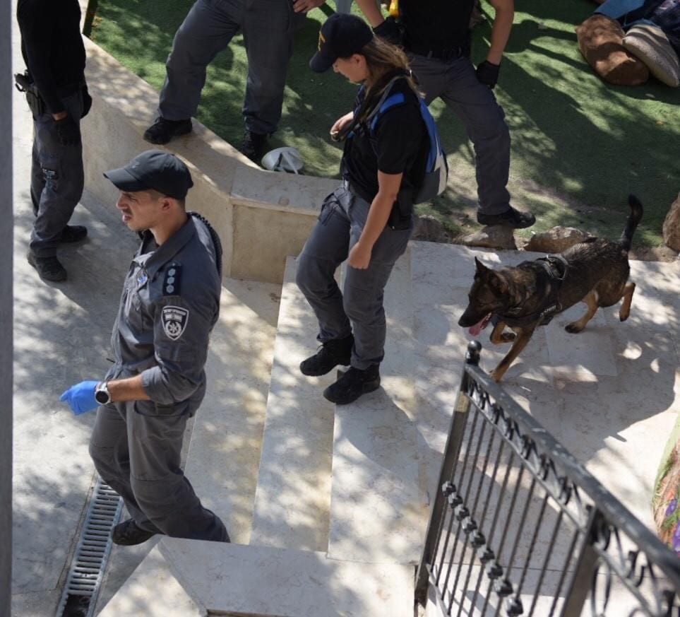 יחידת הכלבנים במשטרה במבצע לאיתור אמצעי לחימה במגזר הערבי