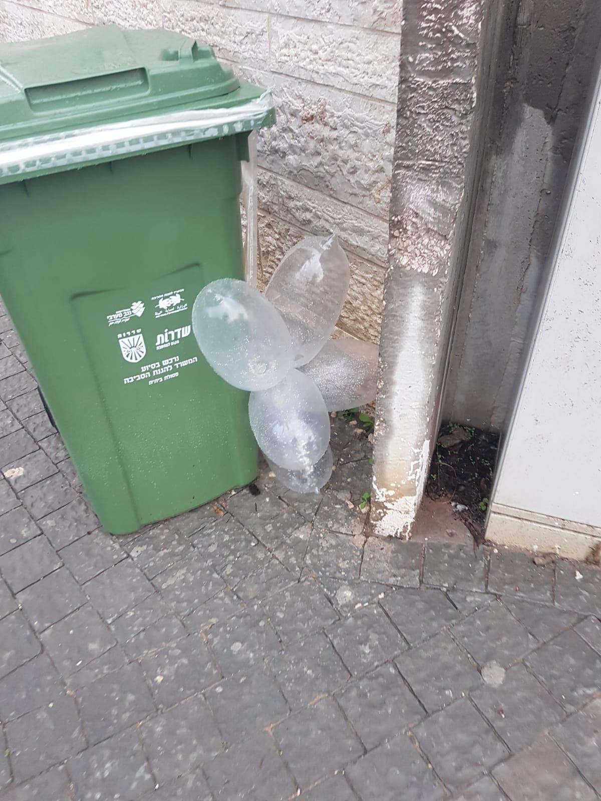 שדרות: זר בלוני נפץ נחת בעיר