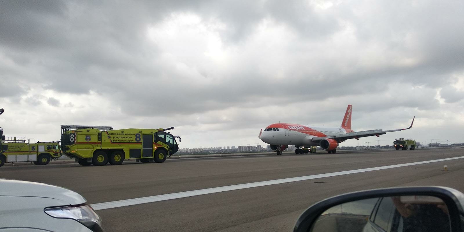 מצב החירום בנתב"ג: המטוס נחת בהצלחה - לנוסעים ולצוות שלום
