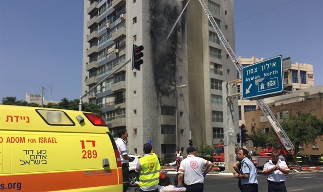 חיפה: שריפה בדירה ברחוב ארלוזורוב 60