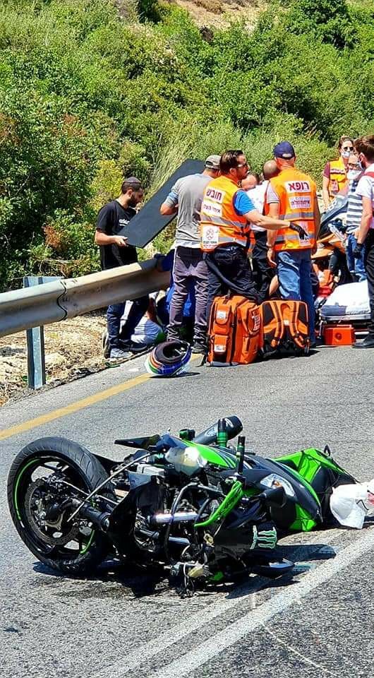 רוכב אופנוע כבן 20 נפגע בסמוך למושב 'גבעת יערים'