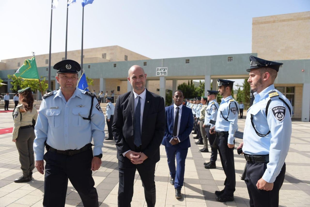 טקס קבלת פנים לשר לביטחון הפנים אמיר אוחנה במשטרת ישראל