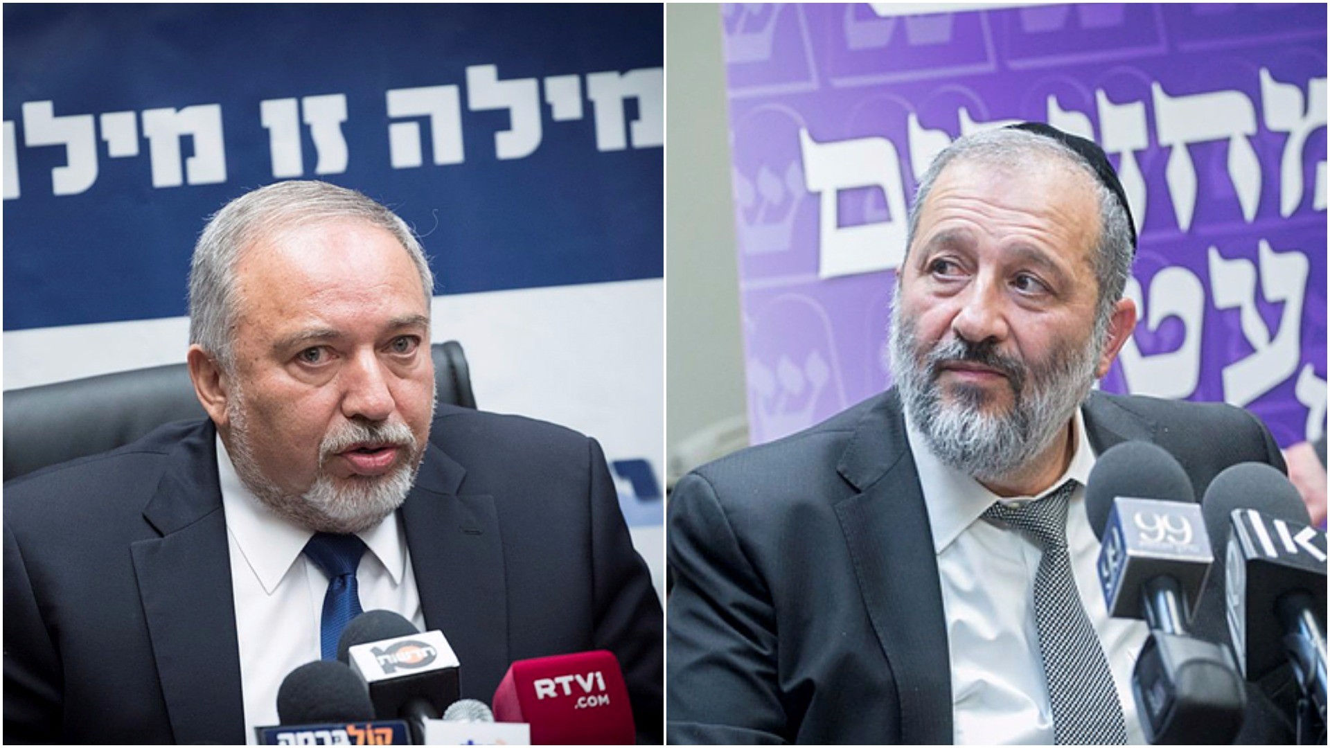 ליברמן ודרעי. צילומים: יונתן סינדל ומרים אלסטר, פלאש 90