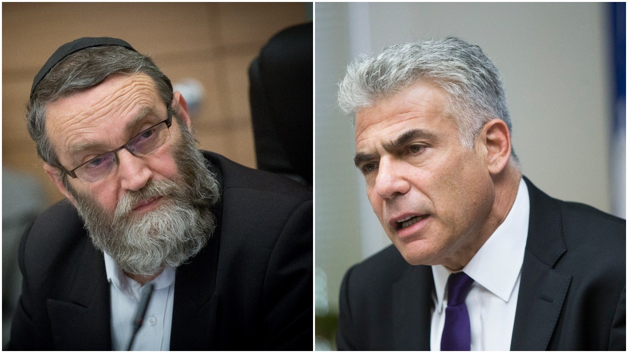 לפיד וגפני. צילום: פלאש 90