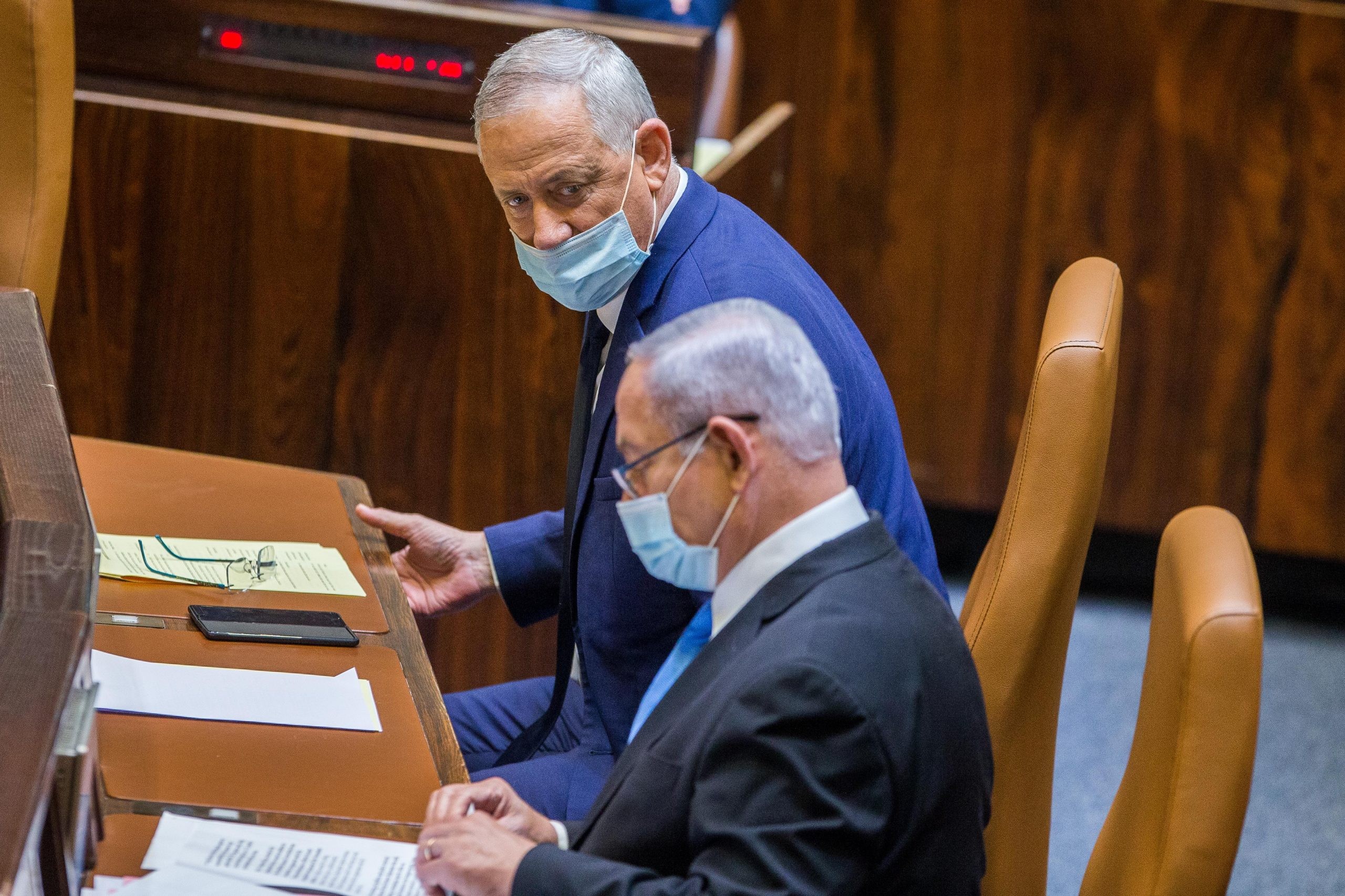 גנץ ונתניהו. צילום: עומר בן חקון, לע"מ