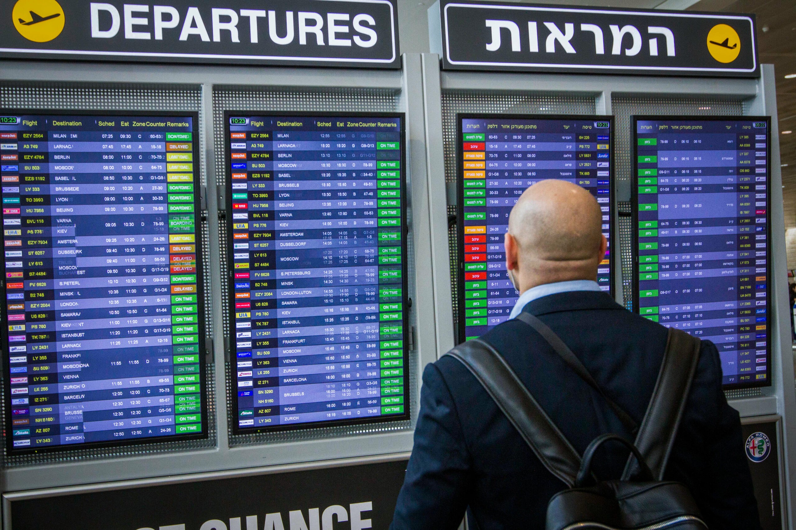 בשל תנאי מזג האוויר: עיכובים בנחיתות ובהמראות בנתב"ג