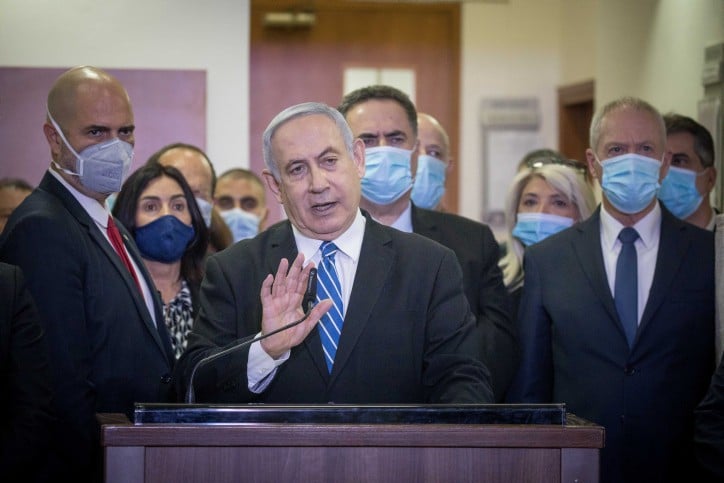 בפעם הקודמת שהתייצב בבית המשפט. בנימין נתניהו. צילום: יונתן זינדל, פלאש 90