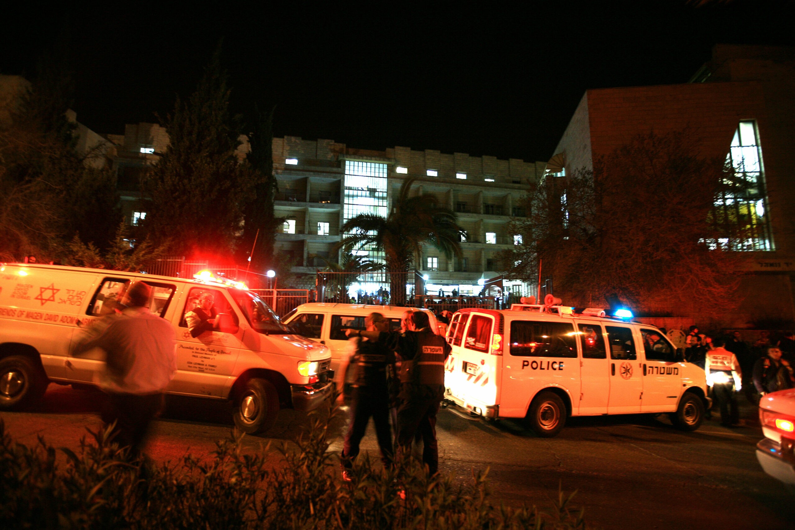 ישיבת מרכז הרב בליל הפיגוע. צילום: נתי שוחט, פלאש 90