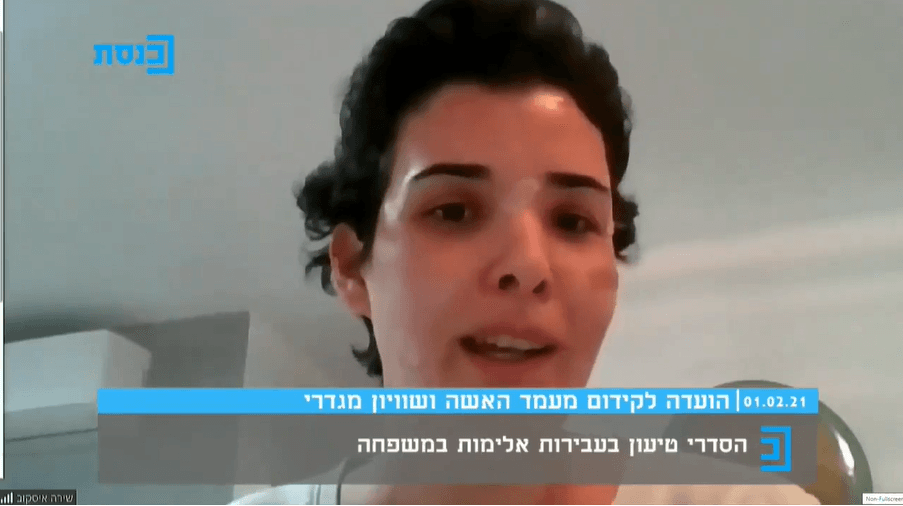 צילום מסך ערוץ הכנסת.
