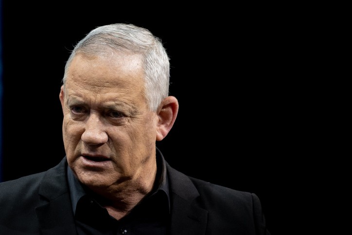 גנץ. צילום יונתן סינדל, פלאש 90