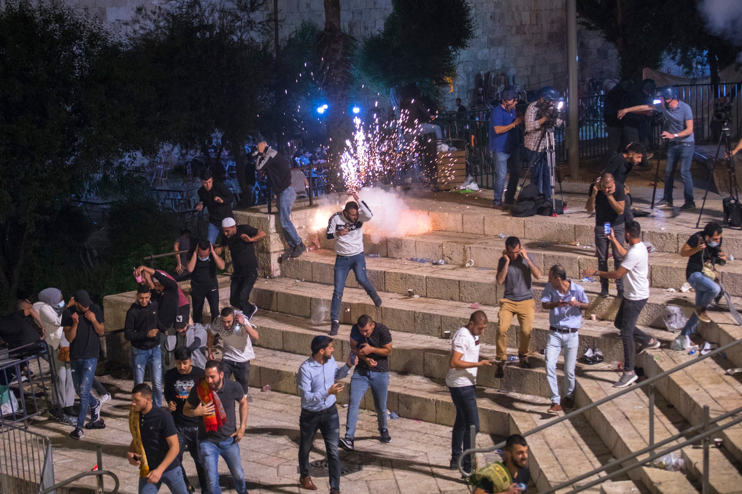 התפרעות ערבית בירושלים. צילום: אוליבר פיטוסי פלאש 90