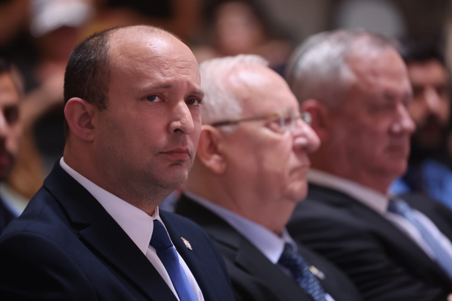 אב שכול התפרץ לעבר בנט בטקס האזכרה לחללי צוק איתן