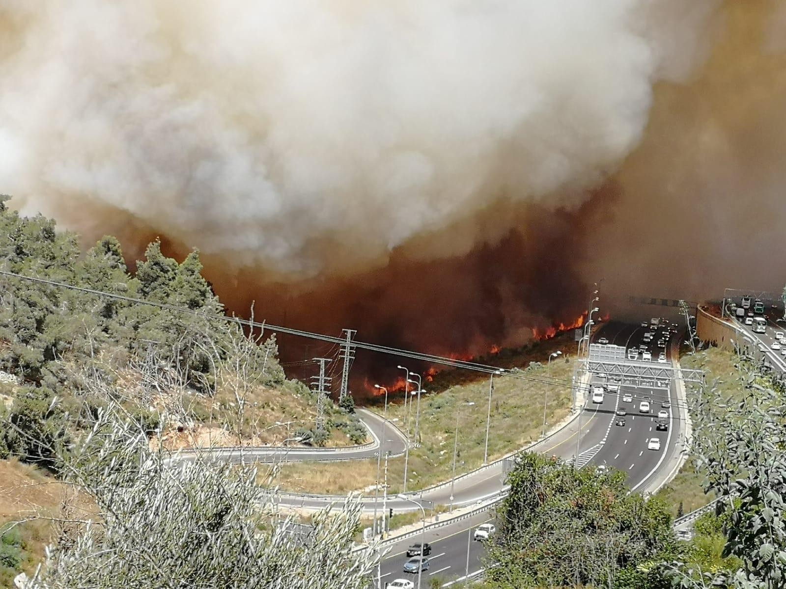 הושגה שילטה בשריפה הגדולה באיזור ירושלים - אין סכנה לבתים