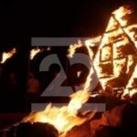 צלב קרס ומגן דוד עולה באש: ערבים בהתפרעות סמוך לאביתר