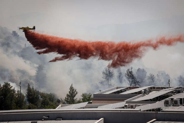השריפה בהרי ירושלים: זיהום אוויר גבוה מאוד בכל האזור