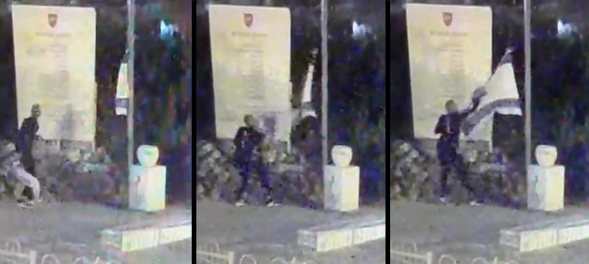 תולשים, משליכים ובורחים: 2 ערבים נעצרו בחשד להשחתת אנדרטה