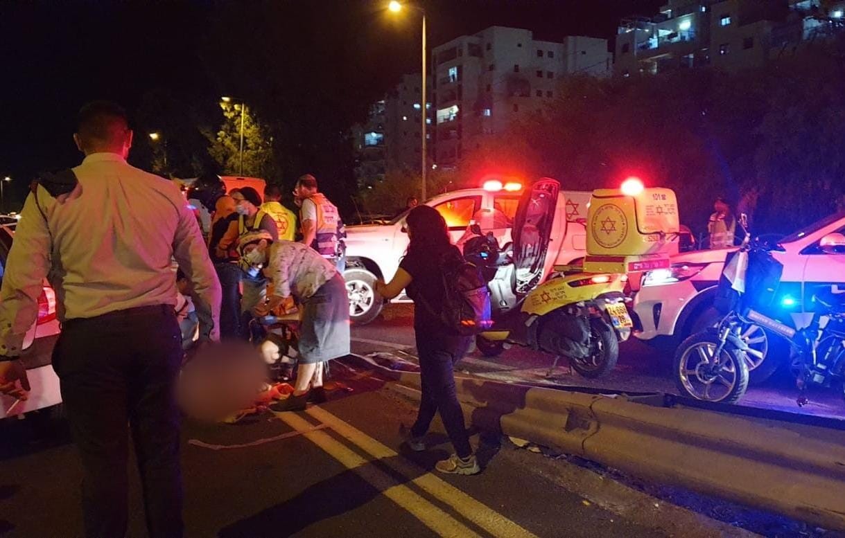 תאונת דרכים קשה סמוך לבאר-טוביה; 7 פצועים בהם אשה במצב אנוש