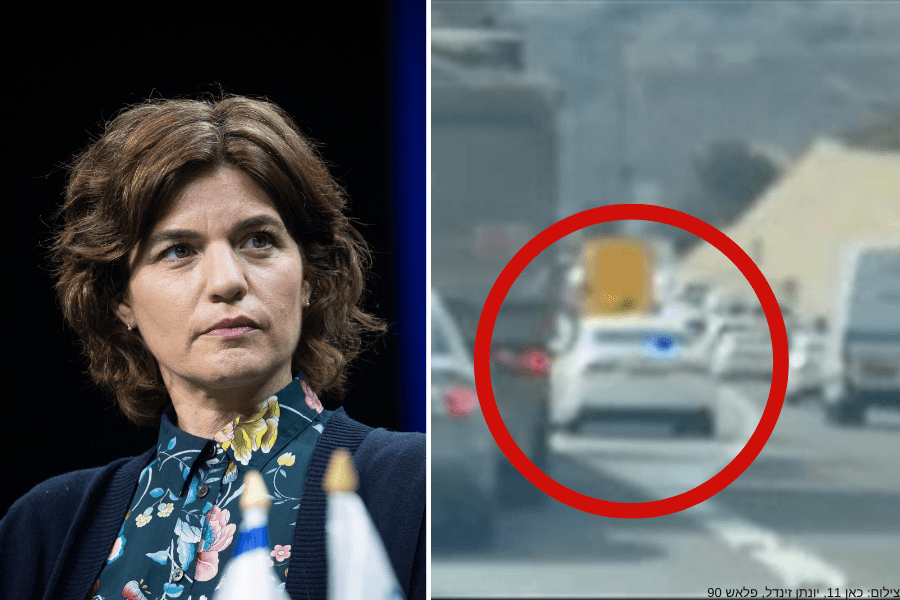 לאחר שתועדה עוקפת פקק - השרה מגיבה: "נבחן שוב את הדברים"