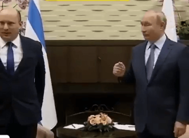 הרגע המביך בפגישת פוטין-בנט: "איפה התקשורת?"
