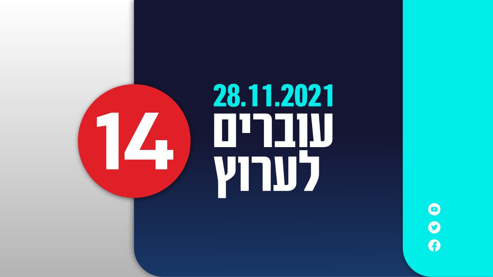 ב-28.11 עוברים לאפיק 14 - בואו!