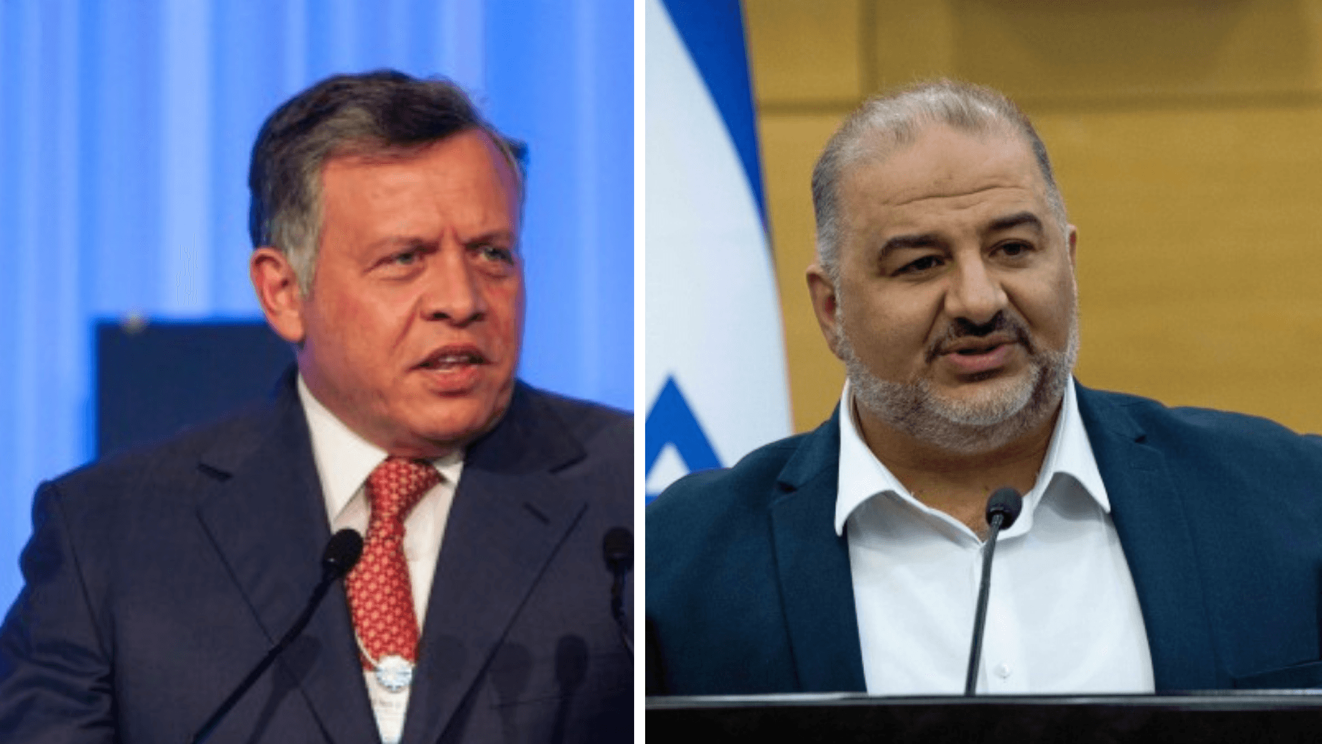 בידיעת בנט: מנסור עבאס נועד עם מלך ירדן בארמון ברבת-עמון