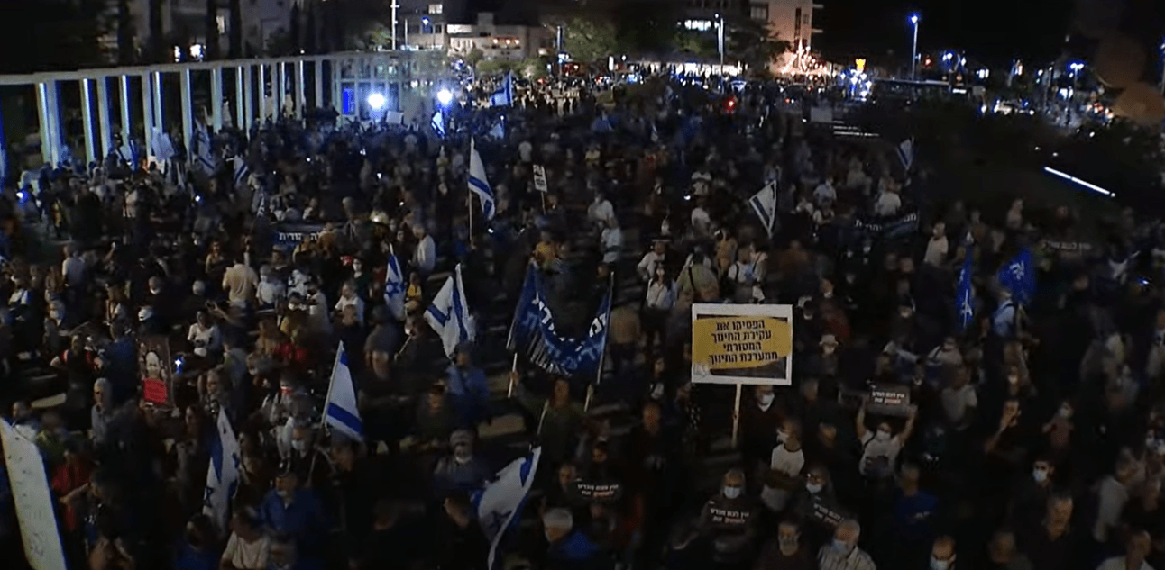 אלפים בהפגנת הימין בהבימה: "אנחנו הרוב ואנחנו צודקים"