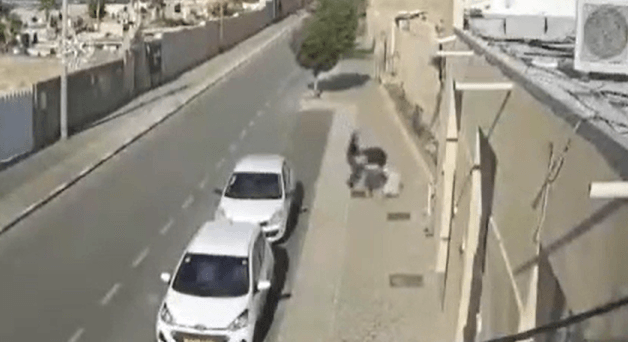 עוקב אחרי הזוג, שולף סכין ודוקר את הגבר | תיעוד הפיגוע ביפו
