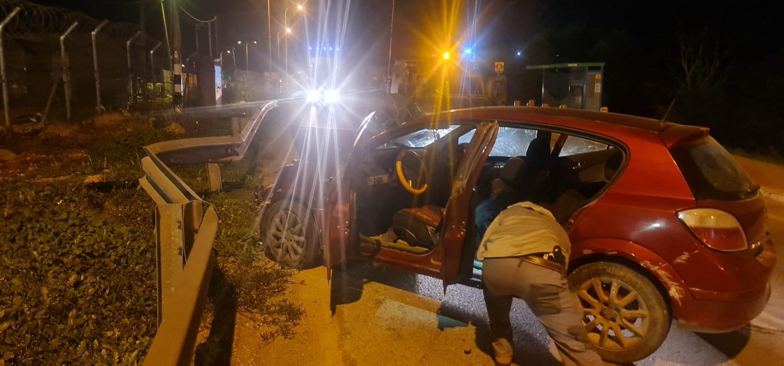פיגוע דריסה בצומת חלמיש לוחם נפצע באורח בינוני - מחבל נוטרל