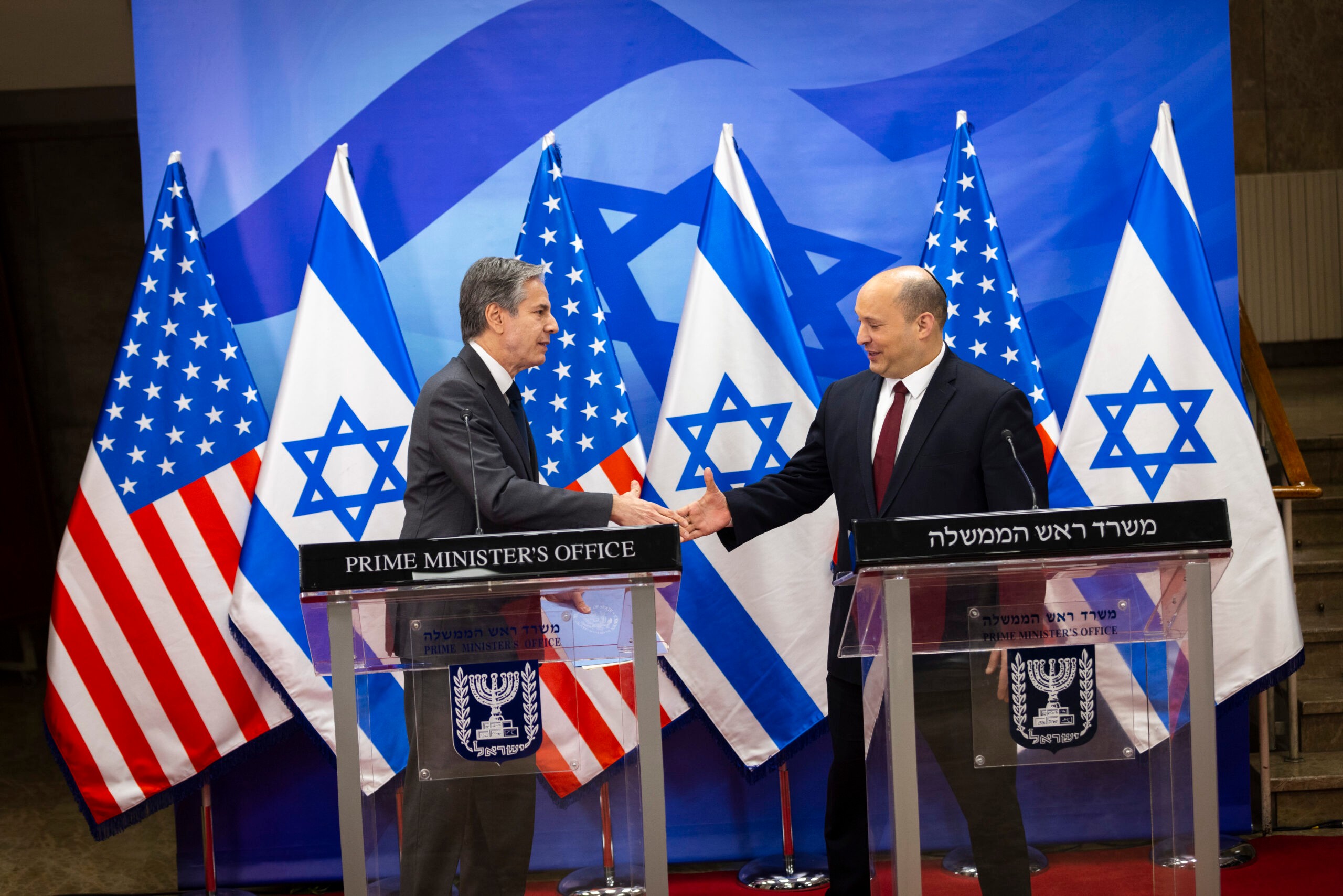 בהצהרה לצד בלינקן: בנט כינה את יו"ש - "הגדה המערבית"