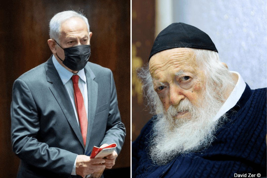 רה"מ לשעבר בנימין נתניהו הגיע לחלוק כבוד אחרון לרב קניבסקי