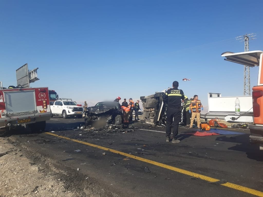 תאונה קשה בסמוך לים המלח: 5 פצועים ביניהם 2 במצב קשה