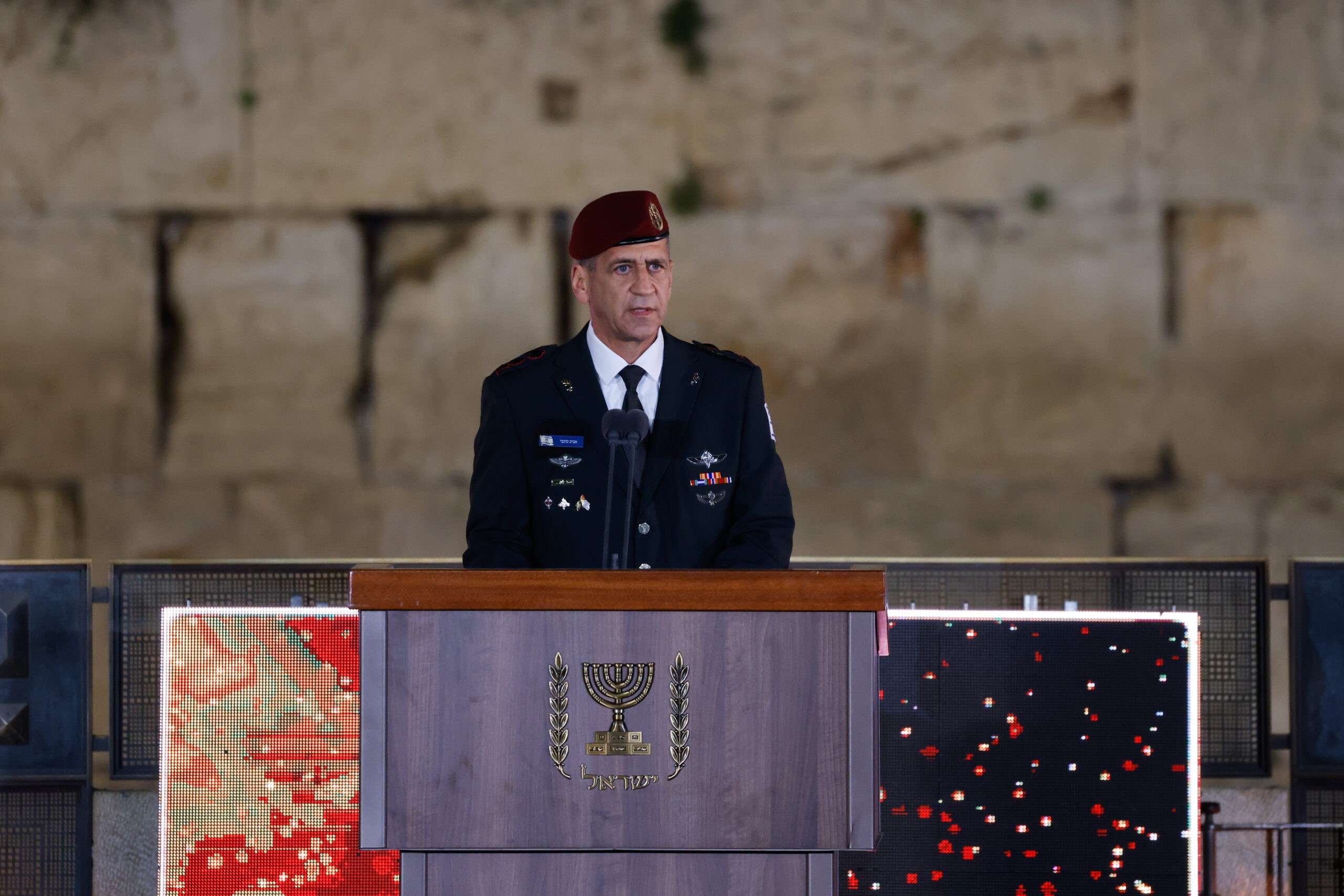 הרמטכ"ל בכותל. צילום: אוליבר פיטוסי, פלאש 90